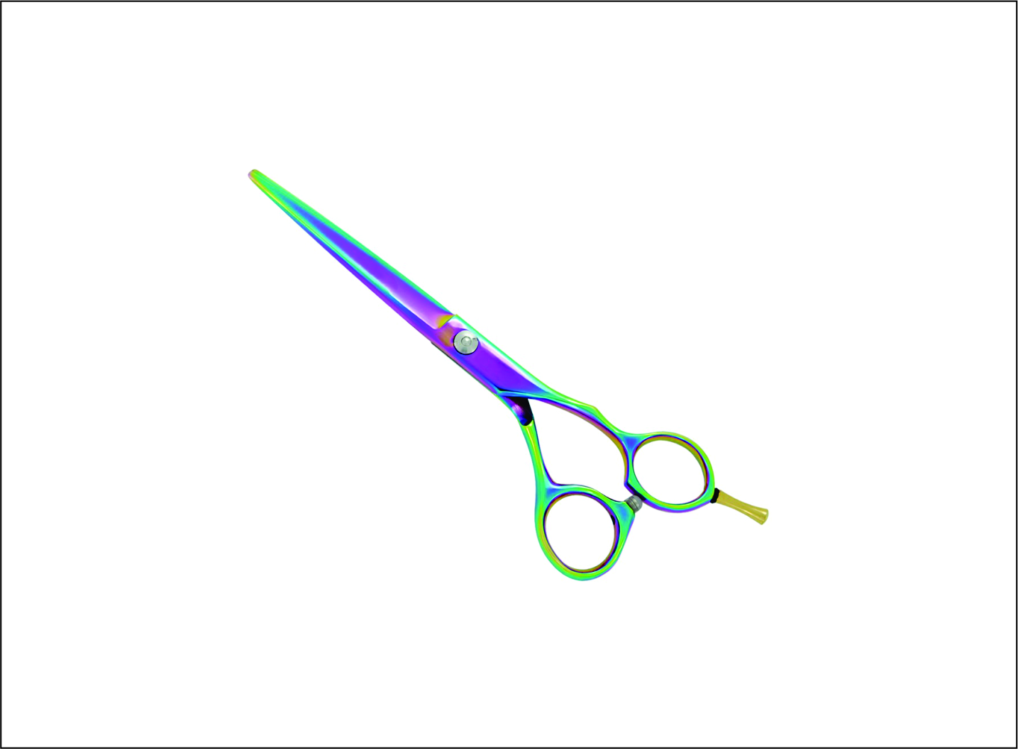 Professional Barber Scissors – Rainbow Titanium